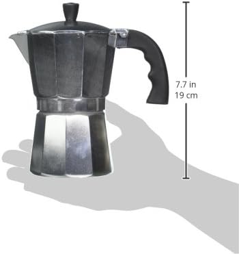 Imusa USA Aluminum Stovetop 6-cup Espresso Maker (B120-43V),Silver,(Pack of 4)
