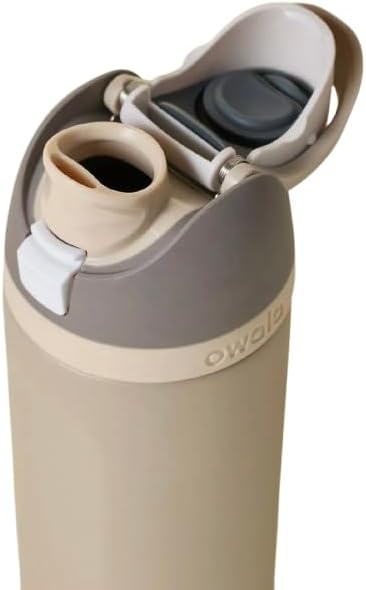 Owala FreeSip Insulated Stainless Steel Water Bottle with Straw for Sports, Travel, and School BPA-Free Sports Water Bottle, 24 oz, Down To Earth