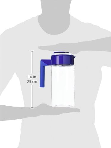 Takeya Airtight Pitcher - Everyday-Use Airtight Pitcher for Iced Tea & More - Clear Pitcher with Lid - Lightweight Kitchen Essential - Spill-Proof & Durable Kitchenware - 1 Quart, Blueberry