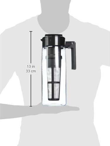 Takeya Tritan Cold Brew Coffee Maker - Airtight Pitcher with Leak-Free Lid - BPA-Free ColdBrew Maker with Silicone Handle - Dishwasher-Safe Pitcher for Homemade-Cold-Brew - 2 Quart,Black,(Pack of 4)