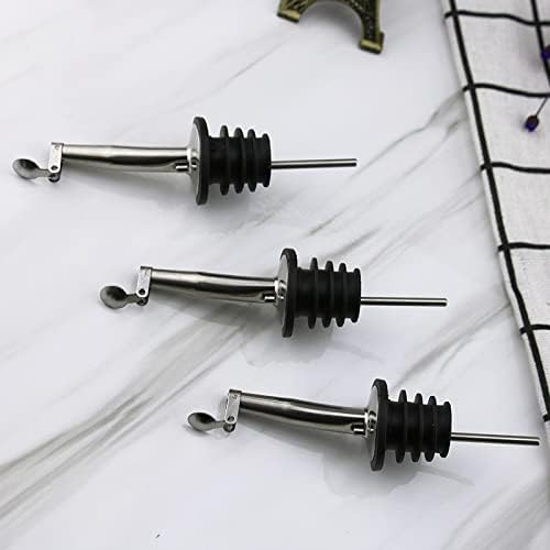 Pafusen 6 Pack Oil Spout with Flip Top, Olive Oil Dispenser Spout,Liquor Bottle Pourer Spouts for About 3/4" Bottle Mouth