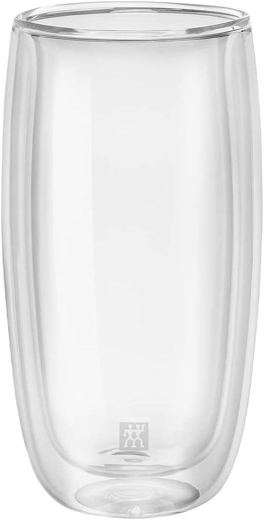 Zwilling J.A. Henckels 39500-120 Double Wall Glasses, 16.5 fl oz (470 ml), Set of 2, Tumbler, Highball, Heat Resistant, Double Wall Construction, Cup