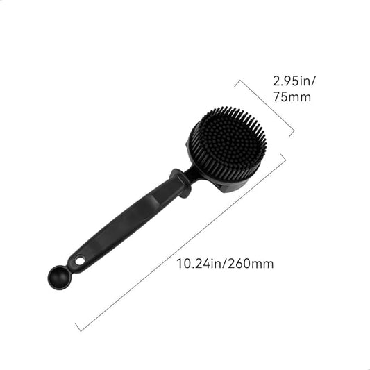 watchget Silicon Espresso Coffee Machine Cleaning Brush Professional Design for 360° Cleaning of espresso Group Head Detachable Silicon Bristles for 58mm Grouphead