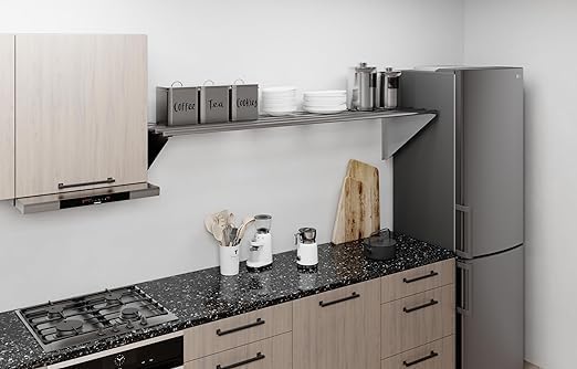 Premium Stainless Steel Tubular Wall Shelf – 72" L x 18" D | NSF Certified | Extra-Large Appliance & Equipment Shelf for Kitchen, Restaurant, Garage, Utility Room