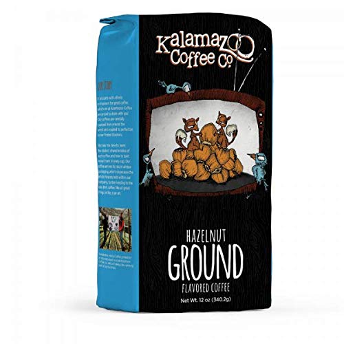 KALAMAZOO COFFEE COMPANY Hazlenut Ground Coffee - Filbert Hills Flavored Coffee | 12oz Bag (3 Pack)