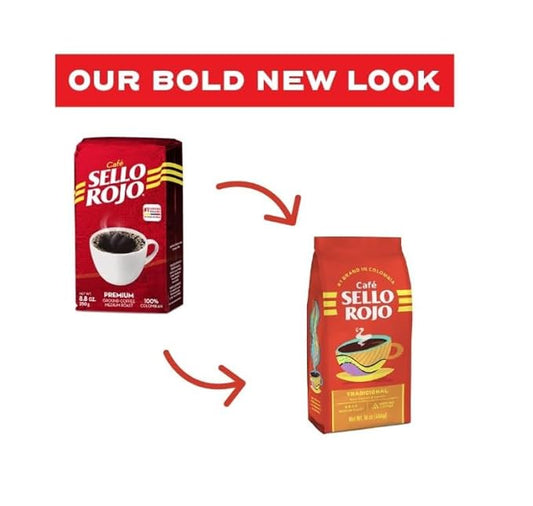 Sello Rojo Tradicional Medium Roast Ground Coffee, 10 oz