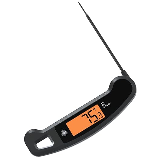 Lavatools Javelin® PRO Classic Ultra-Fast 2-Second Professional Digital Instant Read Meat Thermometer for Grill and Cooking, Auto-Rotating Backlit Display, IP65 Water Resistant – Ink