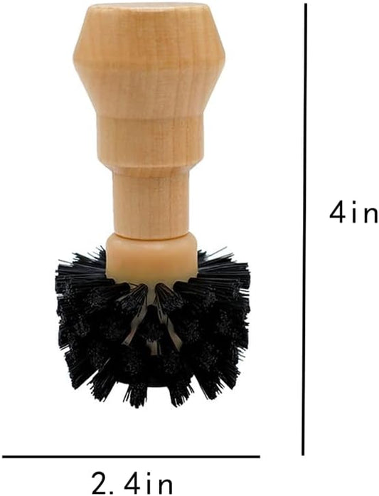 Coffee Portafilter Basket Cleaning Brush, Stiff Bristles and Wood Handle Coffee Accessories, Coffee Filter Brush Fits for Espresso Barista Machine Cleaning Tool (58mm)