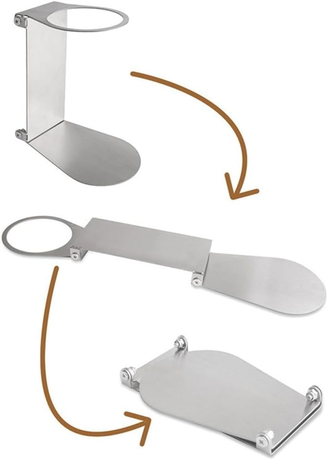 Compact Foldable Coffee Dripper Stand In Stainless Steel For Pour Over Coffee, Designed For Stability And Durability