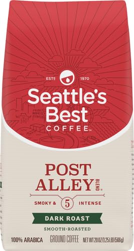 Seattle's Best Coffee Dark Roast Ground Coffee | Post Alley Blend | 20 Ounce Bag | Pack of 2