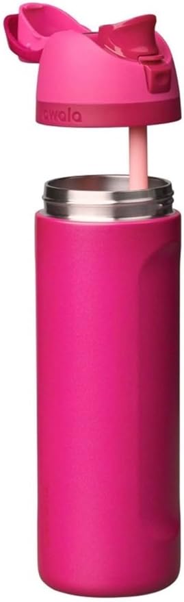 Owala FreeSip Insulated Stainless Steel Water Bottle, Read My Lips, 24oz
