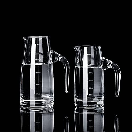 2pcs Glass Creamer Pitcher Scale Sauce Serving Pitcher Milk Creamer Jug,300ml