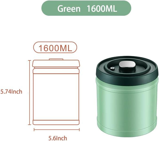 Coffee Canister, Vacuum Sealed Airtight Stainless Steel Kitchen Food Storage Container for Coffee Beans, Nuts,Tea, Cereal, Sugar