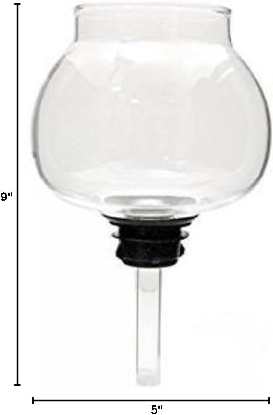 Yama SY8-8 Cup 32 Oz Siphon Coffee Maker Replacement Top Beaker - Borosilicate Glass, Heat-Resistant, Dishwasher Safe