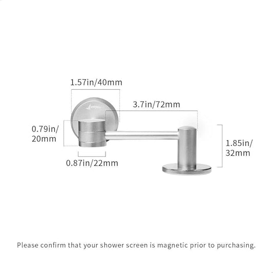 Magnetic Bracket for Puck Screen, Aluminum Alloy Espresso Shower Screen Holder Rack, Automatic Adsorption for Puck Screens, Compatible with Most Reusable Coffee Filter, Silver