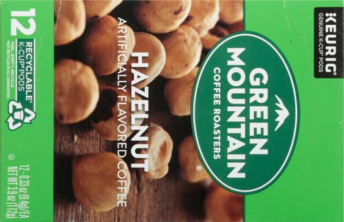 Green Mountain Coffee Roasters Hazelnut Keurig Single-Serve K-Cup pods, Light Roast Coffee, 12 Count