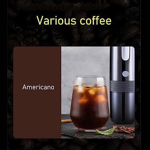 VGEBY Portable Coffee Maker,Mini Handheld Coffee Machine Cordless Type C Rechargeable Auto Mini Coffeemaker with 1200mAh Battery for Travel Camping