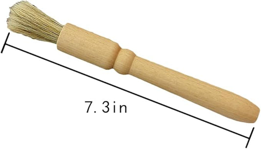 Coffee Grinder Cleaning Brush 2Pcs, Wood Handle & Natural Bristles Wood Dusting Espresso Brush Accessories for Bean Grain Coffee Tool Barista Home Kitchen
