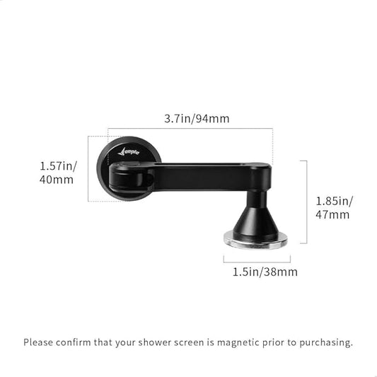 Magnetic Bracket for Puck Screen V2, Aluminum Alloy Espresso Shower Screen Holder Rack, Automatic Adsorption for Puck Screens, Compatible with Most Reusable Coffee Filter, Black