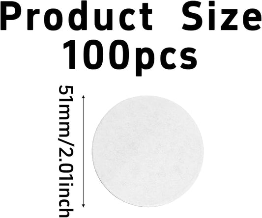 100PCS 51mm Espresso Paper Filters - Unbleached Coffee Filter Papers for Portafilter Baskets, Puck Screen Protection Compatible with Most Espresso Machines