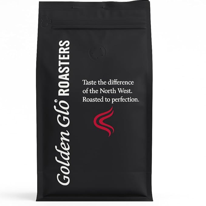 Golden Glo Roasters Ground Bean Espresso Coffee, Dark Roast, Rich Bold Flavor • Small Batch Roasted • Specialty Coffee, 1 lb