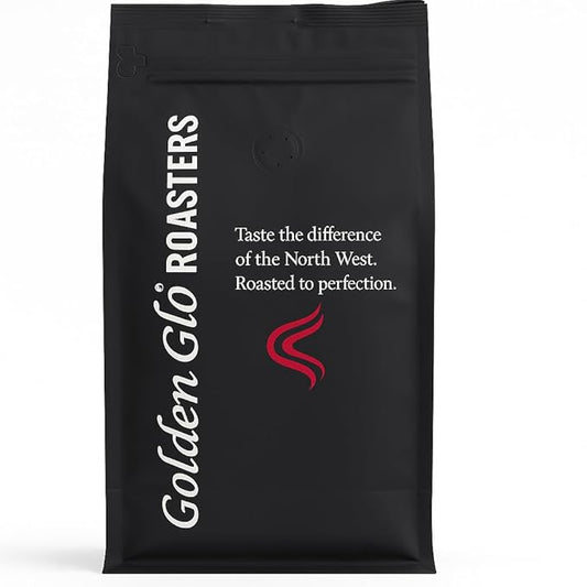 Golden Glo Roasters Ground Bean Espresso Coffee, Dark Roast, Rich Bold Flavor • Small Batch Roasted • Specialty Coffee, 1 lb