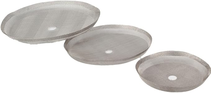 KoiLykke Reusable Stainless Steel Mesh Filter Replacement for French Press - 3 Pack, Compatible with 8-Cup Coffee Press (350/800/1000ML), 7.2CM 8.7CM 10CM