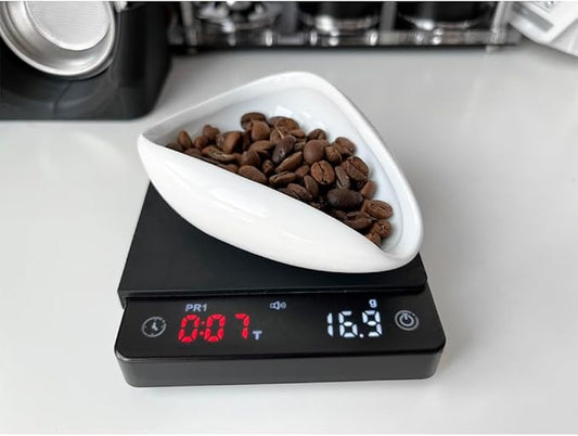 Coffee Bean Dosing Cup and 8ml Spray Bottle Kit For Espresso,Coffee Bar Accessories,Ceramic Single Dosing Tray For Coffee or Tea .Mini Portable Spray For Reducing Coffee Power Static (Black)