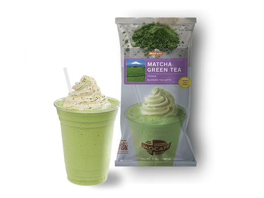MOCAFE Matcha Latte Mix Powder, Japanese green tea, café style premium instant iced, blended frappe, and hot drinks, 3lb Bulk Bag