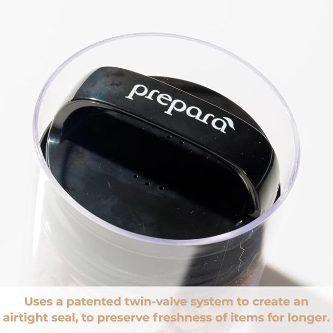 Prepara Evak Fresh Saver Plastic Food Storage, Small/Short, Black