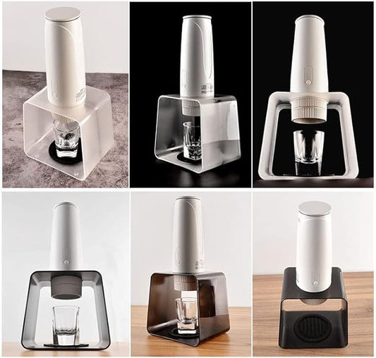 Acrylic Coffee Dripper Stand, Pour Over Coffee Stand, Coffee Extraction Drip Station,Coffee Shared Pot Filter Cup Holder with Silicone Dripper Mat (White No Non-Slip Mat)