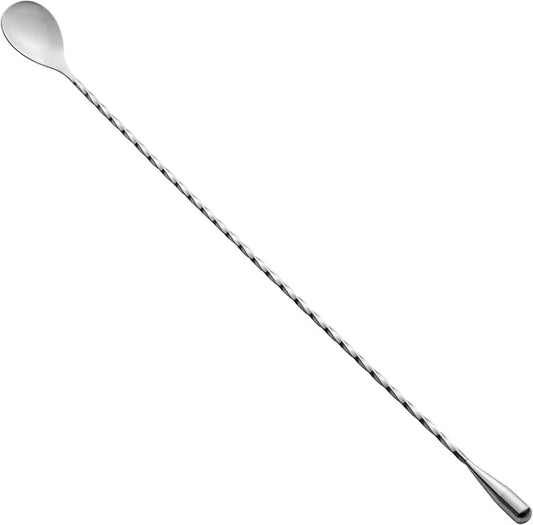Restaurantware-16 Inch Bar Spoon, 1 Corkscrew Handle Cocktail Stirrer Spoon - Long, Commercial, Stainless Steel Cocktail Mixing Spoon, For Stirring And Mixing Cocktails For Professionals
