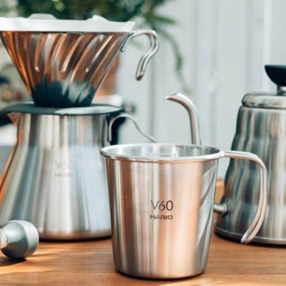 Hario Outdoor V60 Stacking Mug, 320ml Silver