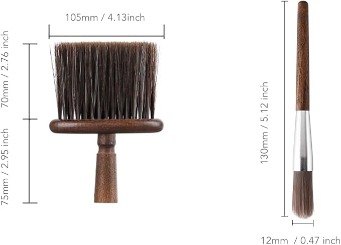 GCFTIFF 2PCS Coffee Grinder Cleaning Brush,Coffee Filter Cleaning Brush,Dusting Espresso Brush Accessories Cleaner Barista Brush,Wooden Handle Cleaning Tool for Barista Home Kitchen