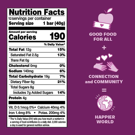 All In Snack Bars California Almond, Dark Chocolate + Sea Salt - Healthy Snack for Adults and Kids - Gluten Free - Organic - Non-GMO (12 Pack)
