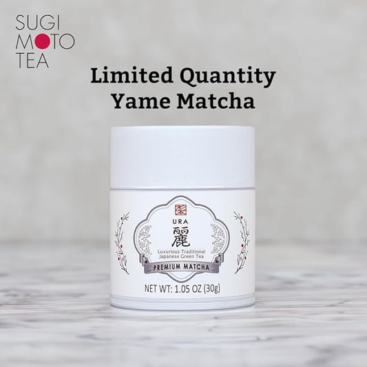 SUGIMOTO TEA Matcha Premium Grade Japanese Matcha Powder "URA" 1.05 oz (30 g)