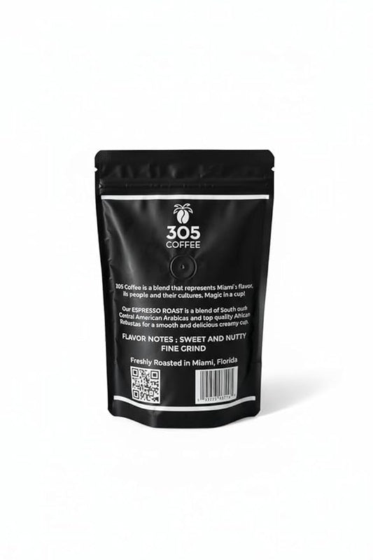 305 Coffee, Miami Blend, Premium Ground Coffee (10 oz, Espresso)
