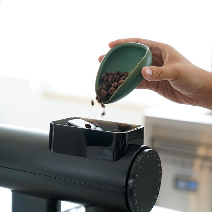 watchget Coffee Beans Dosing Cup Coffee Dosing Tray Ceramic Dose Vessel Loose Leaf Tea Vessel Single Dose Measuring Tray, Dark Green