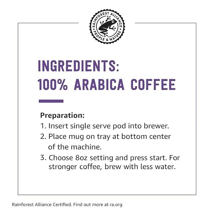 Amazon Brand - Happy Belly Dark Roast Coffee Pods, French Roast, Compatible with Keurig 2.0 K-Cup Brewers, 24 Count