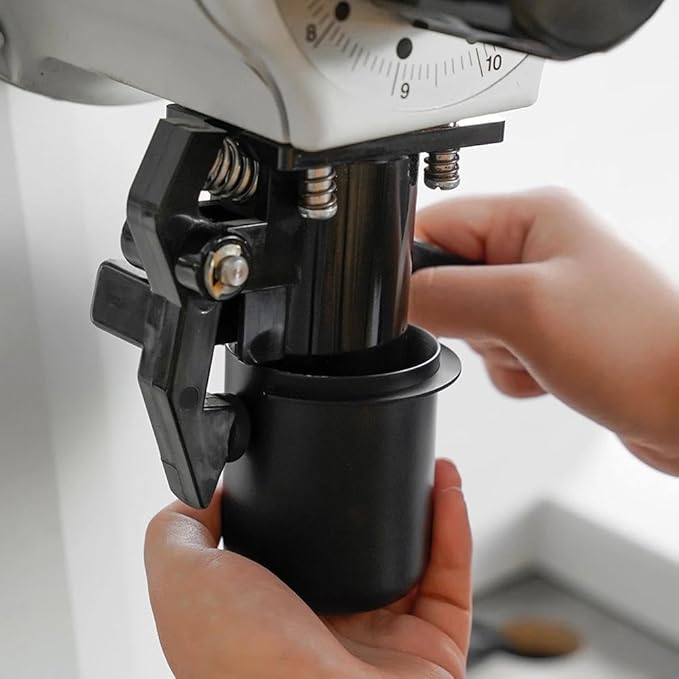 watchget 58mm Coffee Dosing Cup - Espresso Dosing Cup Compatible with 58mm Portafilter Stainless Steel - Espresso Machine Accessory, Black