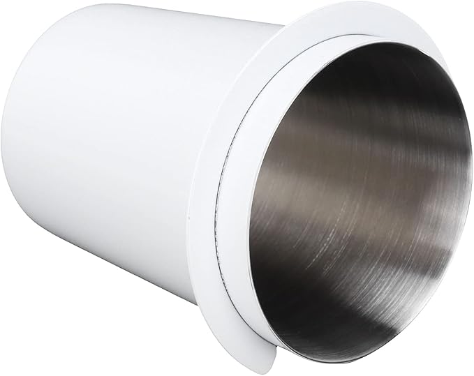 Zerodis Stainless Steel Dosing Cup, 58mm Diameter, Suitable for Coffee Machines, Coffee Powder Dispenser Tool for Home, Cafes and Milk Tea Shops (58mm White)