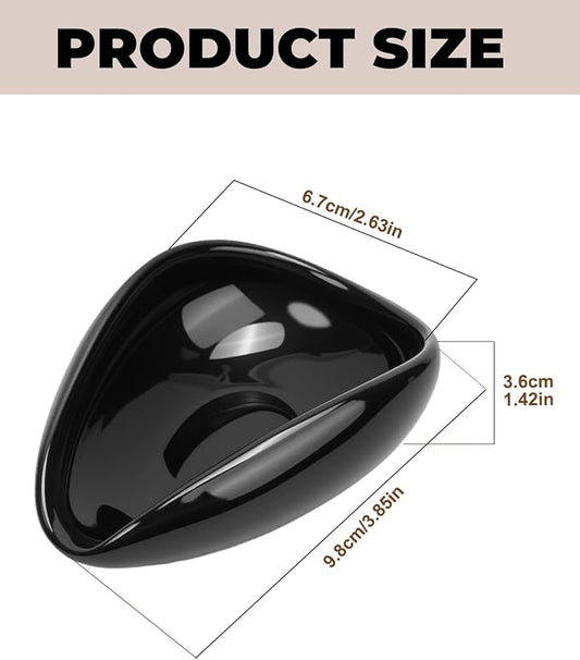 Coffee Dosing Cup, Ceramic Coffee Bean Dosing Cup for Espresso Tray for Beans, Barista Tool for Home, kitchen - Black