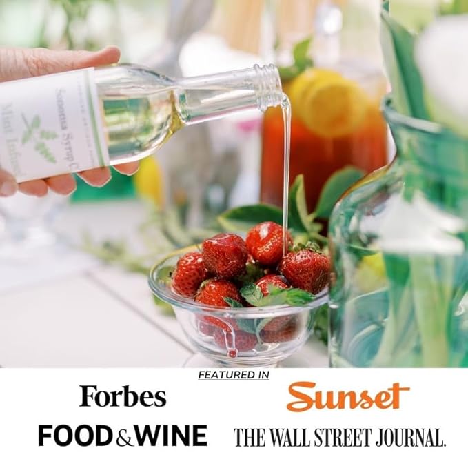 Sonoma Syrup Co. Mint Infused Simple Syrup 25.4 fl oz | for Coffee, Cocktails, and Cooking | Hand Crafted in the USA