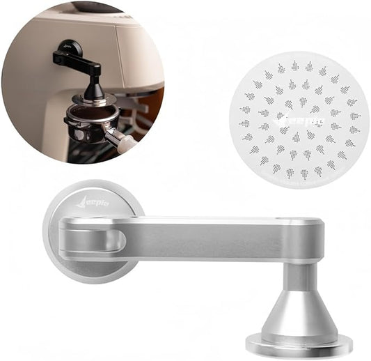 Adjustable Magnetic Espresso Coffee Puck Screen Holder Compatible With 51MM 53MM 58MM Screens Designed To Enhance Brewing And Save Counter Space (Silvery 51MM)