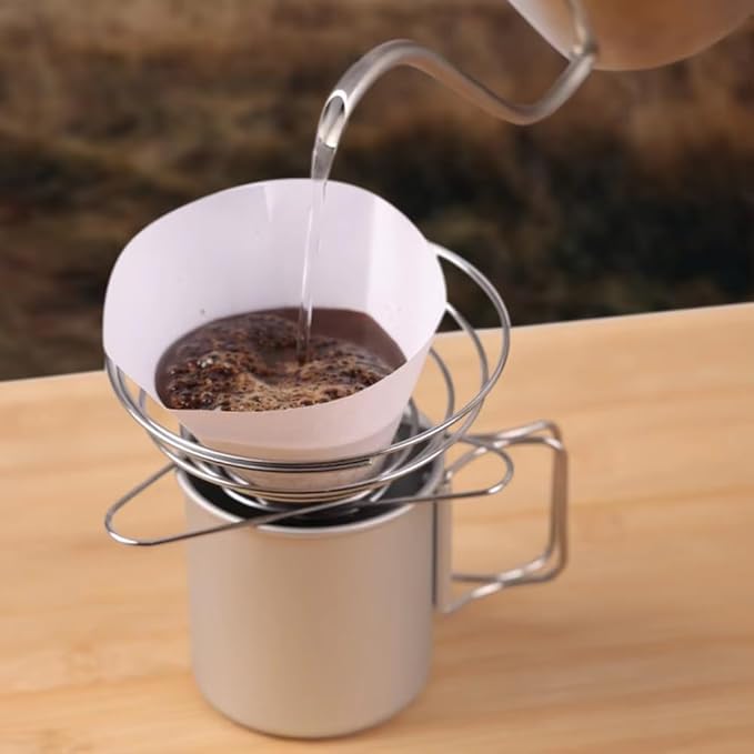 2 Pack Collapsible Pour Over Coffee Dripper Holder Folding Portable Pour Over Coffee Maker Brewing Filter Cone for Disposable Cone Paper Filters Home Camping Travel Outdoor Backpacking RV Trailer