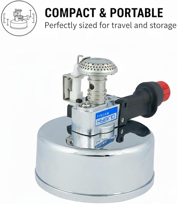 Portable Mini Butane Torch Burner for Siphon Coffee (Vacuum Pot) – Adjustable Flame, Refillable Tabletop Bunsen Burner for Brewing, Fondue & Lab Use By FINJAN