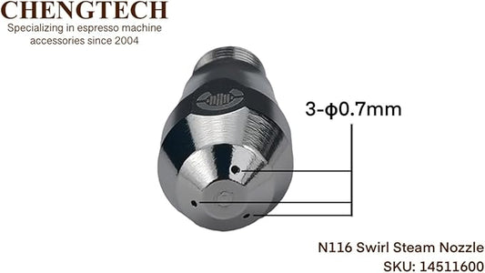 Stainless Steel Steam Nozzle Compatible with DLG EC885/9155/9255/9355/9555/9665/9865, SMEG & EUPA Coffee Machine