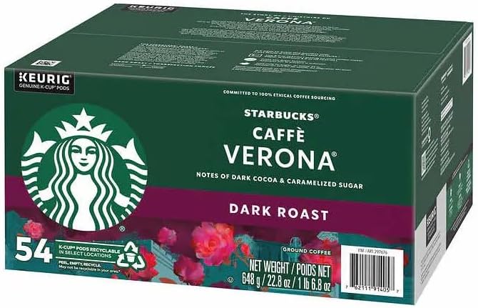 Starbucks Caffe Verona, Dark, K-Cup Portion Pack for Keurig K-Cup Brewers 54-Count