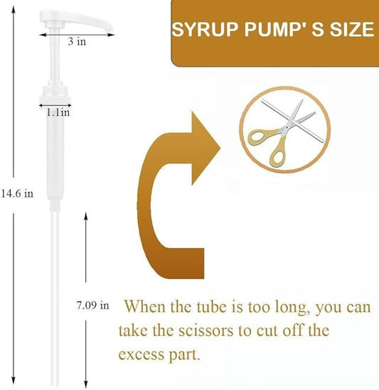 Coffee Syrup Pump Dispenser, 4 Pack for 750ml/25.4 oz Bottles