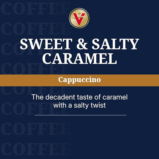 Victor Allen's Coffee Sweet and Salty Caramel Flavored Cappuccino Mix,Serve K-Cup Pods for Keurig K-Cup Brewers Brewers (Packaging May Vary),42 Count (Pack of 2)
